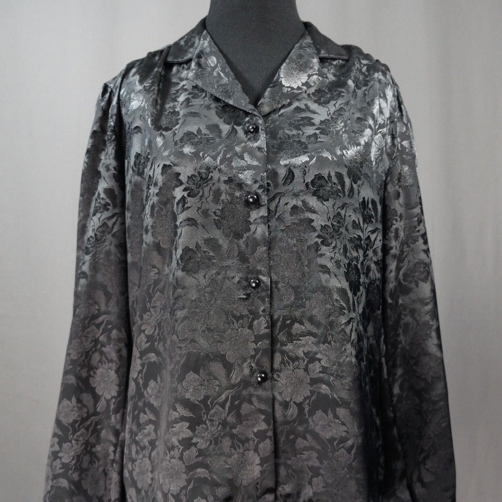 Vintage Cindy Collins Long Sleeve Blouse Floral